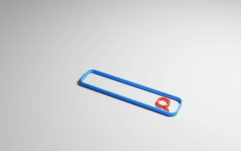 A search bar icon on a plain background
